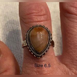 Vintage gemstone sterling silver ring